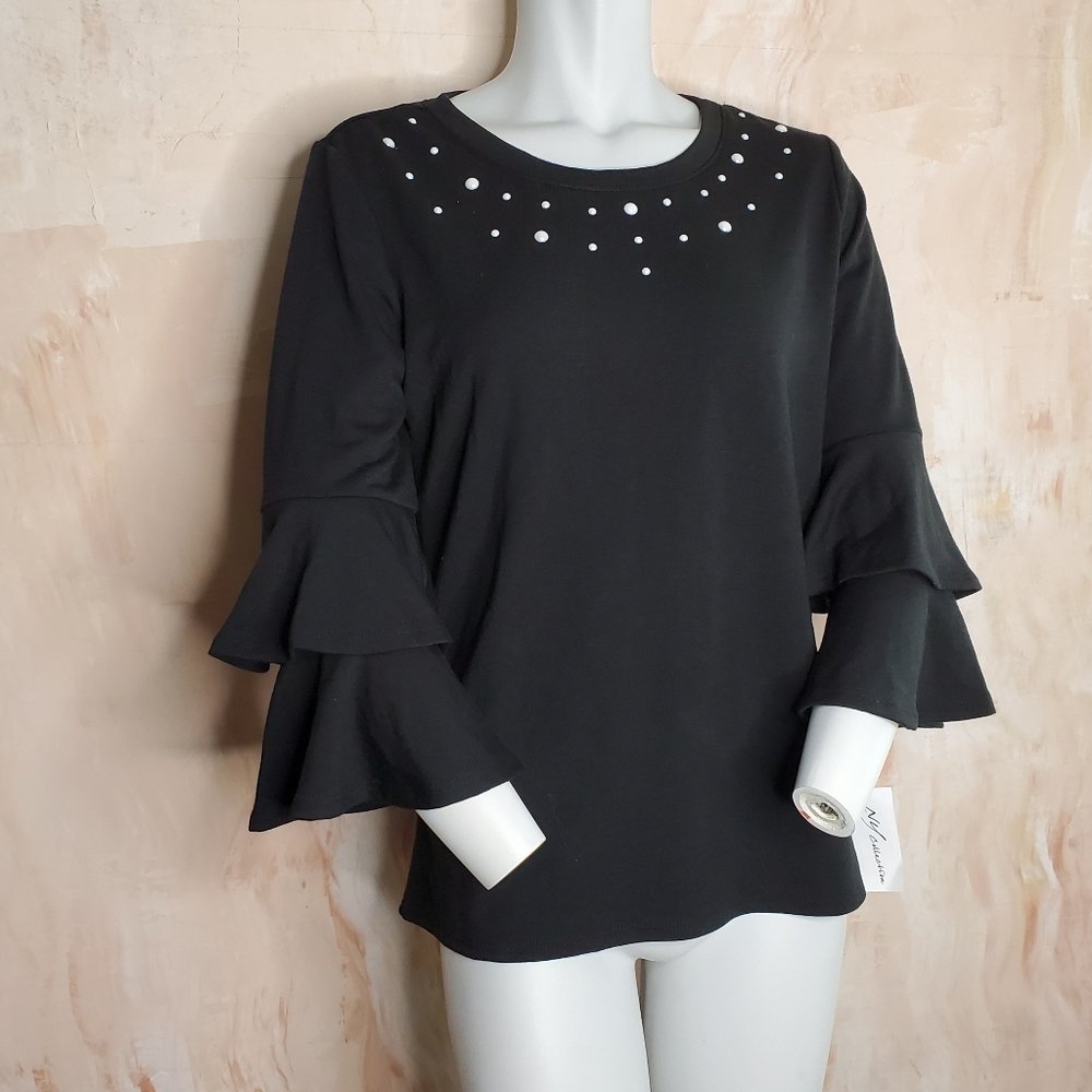 Medium NY Collection Bell Sleeves Top